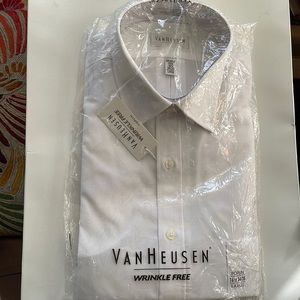 Van Heusen new white shirt  size 16.5  34/35